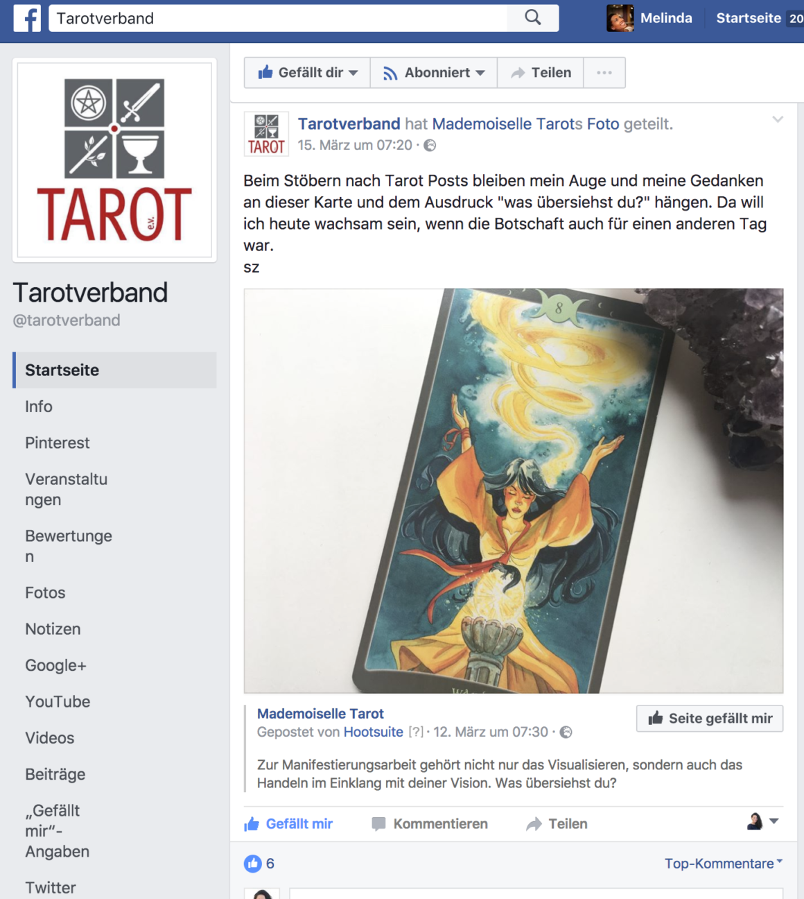 Tarotverband, Tarot e.V., Tarotverband Deutschland, Tarot Deutschland, Tarotverband Facebook, Tarot Facebook, PR für changelicious, PR changelicious, PR Mademoiselle Tarot, PR 2017,