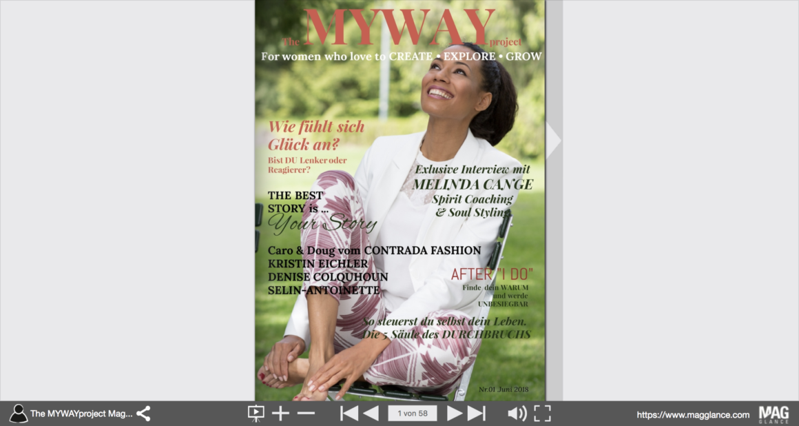 Presse, Melinda Cange in der Presse, Newsfeed, Melinda Magazin, Titelblatt, Myway projet, Spiritual Influencer, spirituelle selbständigkeit